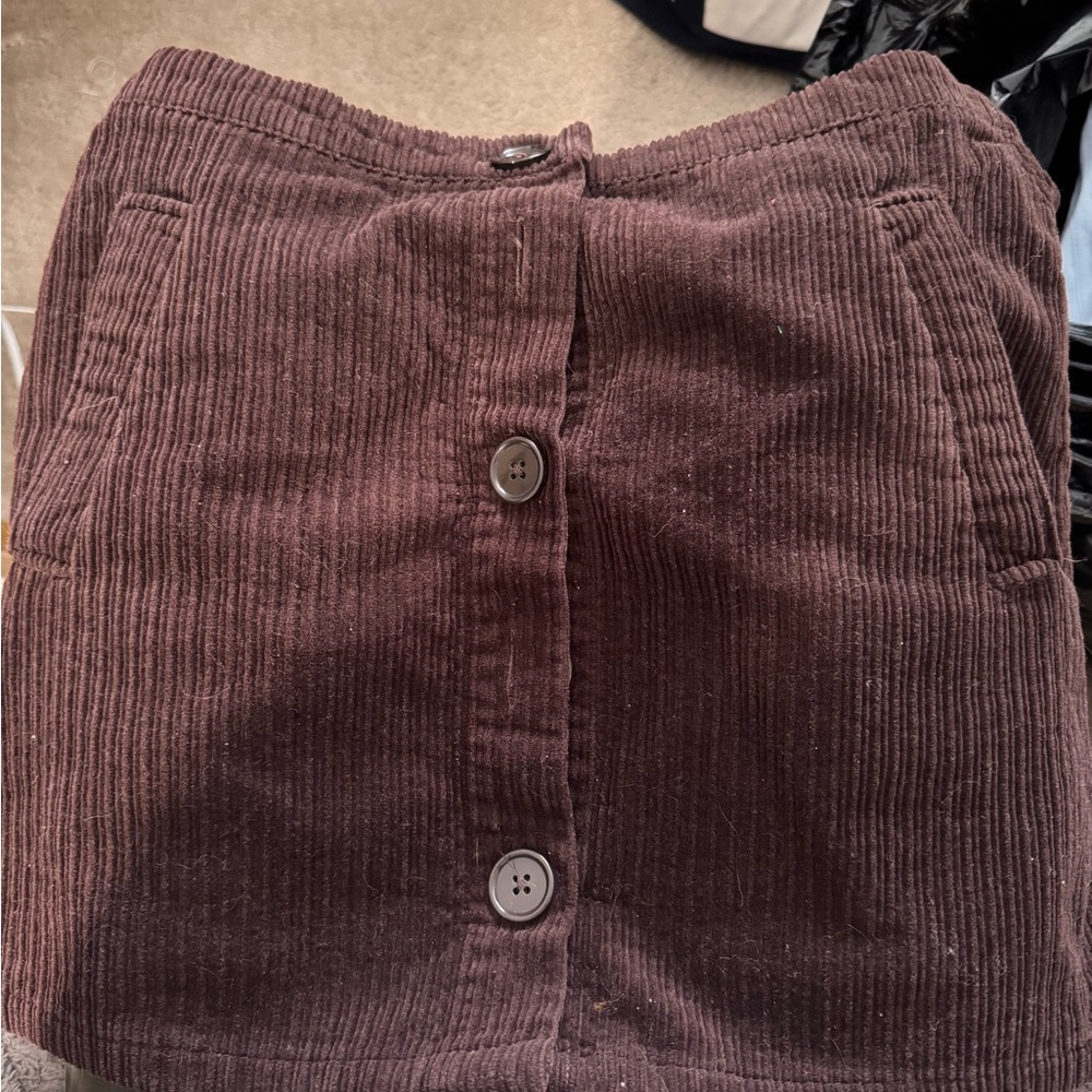 Forever 21 Chocolate Corduroy Skirt